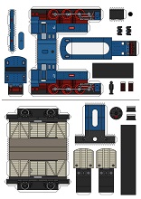 ocuklar iin hazr model Tren maketi ablonu, paper craft model